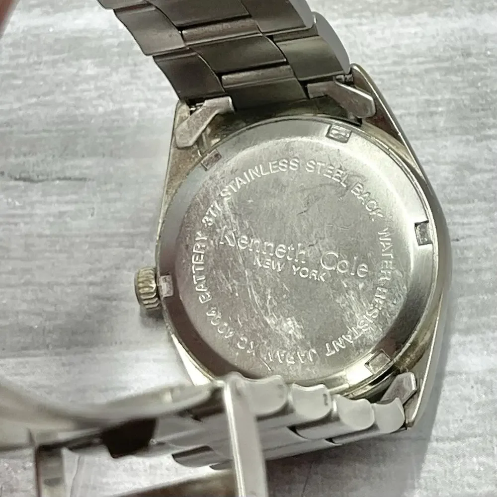 Kenneth Cole Watch Quartz Date Luminous Hands Stainless Steel 50mWR